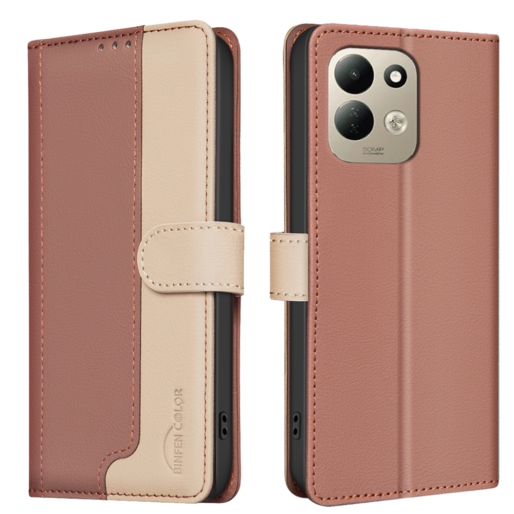 BNF DUO knižkové púzdro na Xiaomi Redmi 17 4G/5G - hnedé