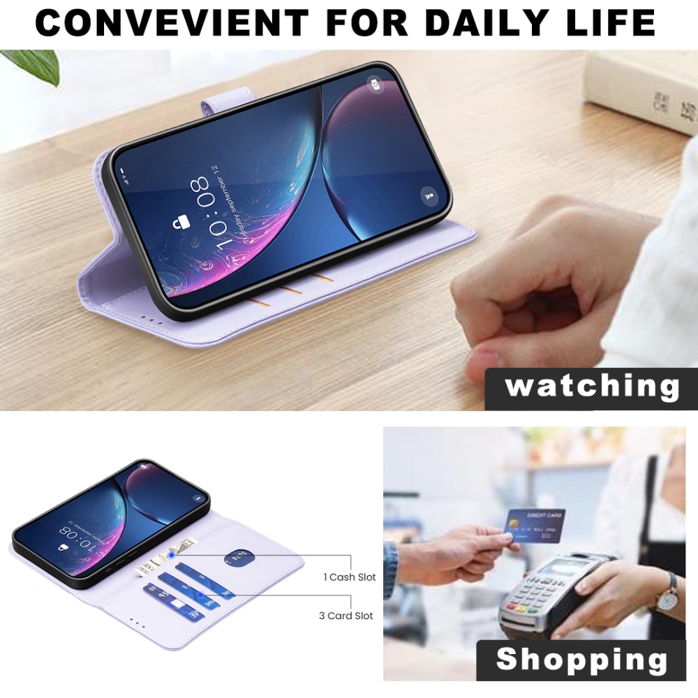 BNF knižkové puzdro na Honor Magic 8 Lite 5G - fialové