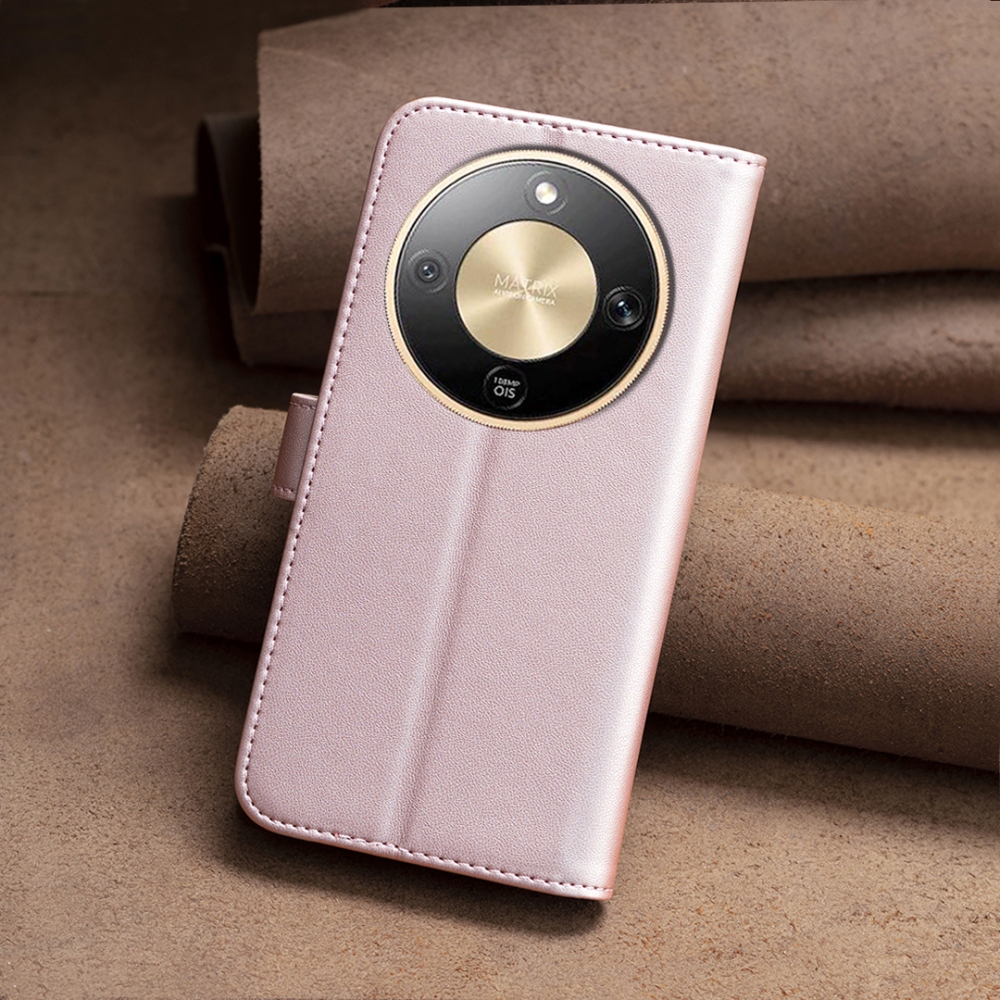 BNF knižkové puzdro na Honor Magic 8 Lite 5G - ružovozlaté