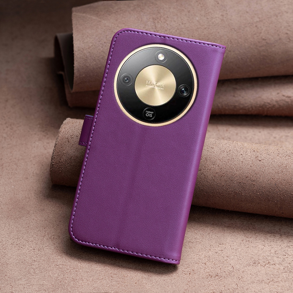 BNF knižkové puzdro na Honor Magic 8 Lite 5G - tmavofialové