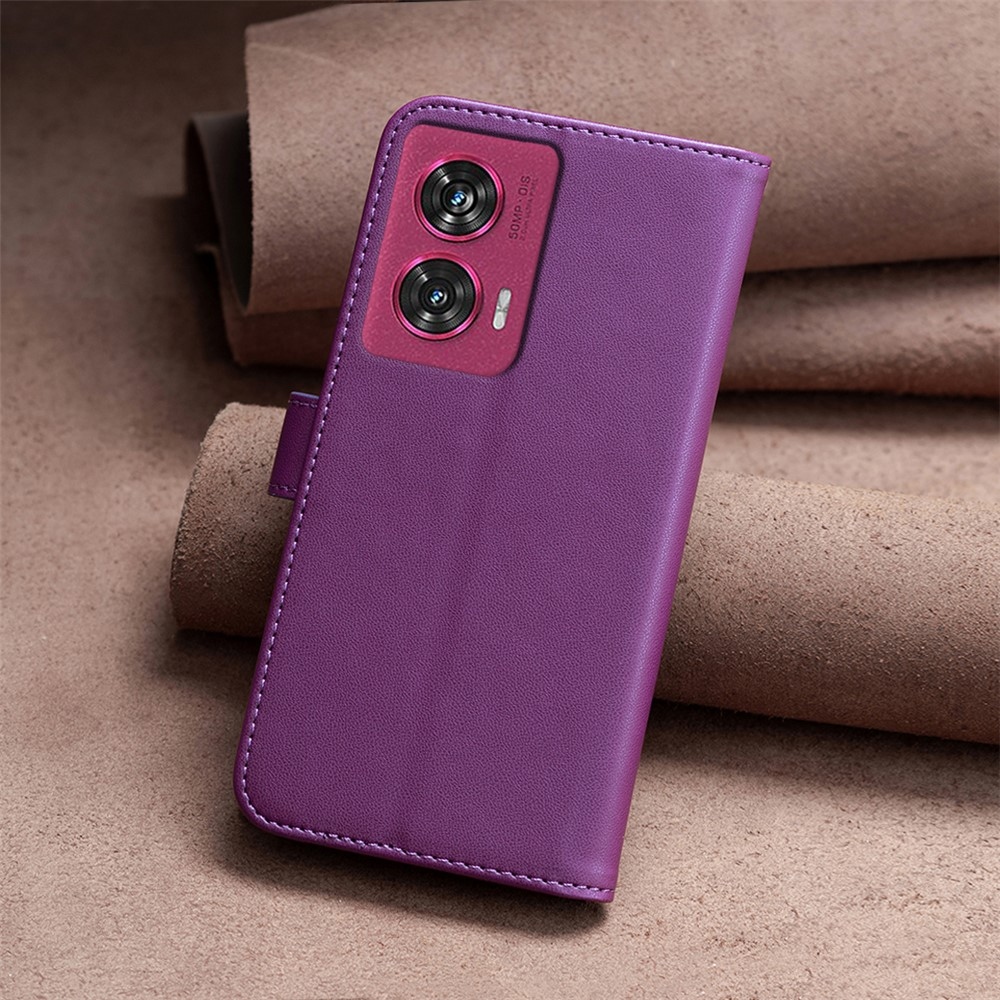 BNF knižkové púzdro na Motorola Edge 50 Fusion 5G - tmavofialové