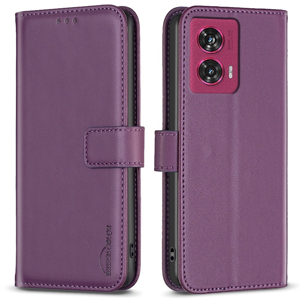 BNF knižkové púzdro na Motorola Edge 50 Fusion 5G - tmavofialové