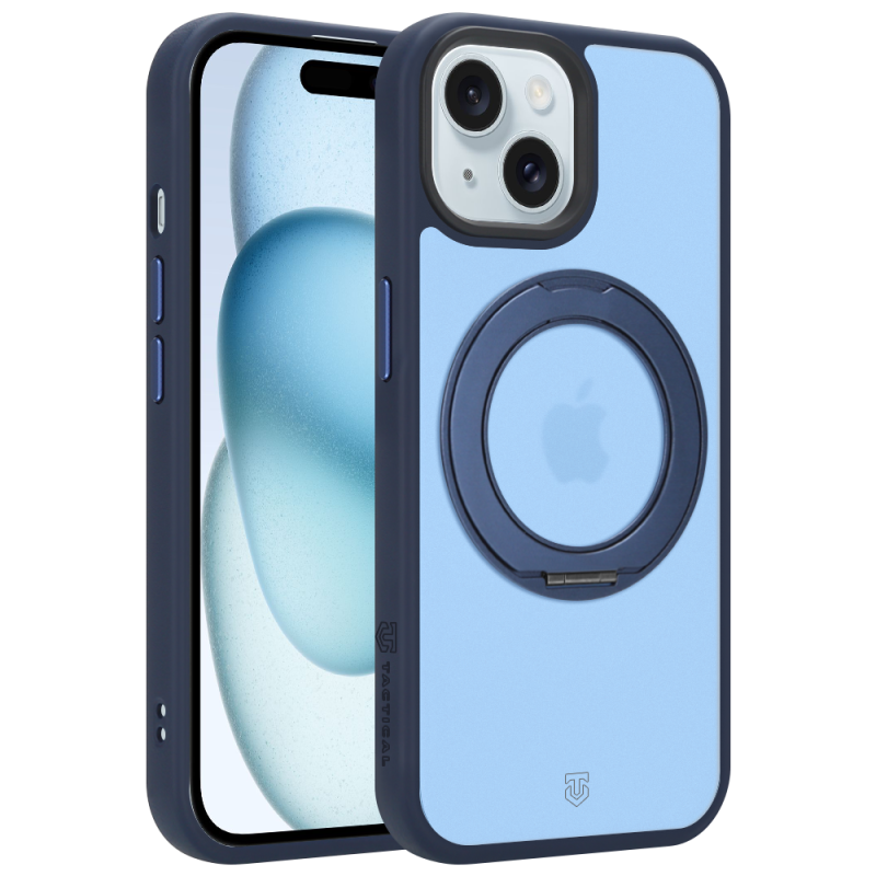 Tactical MagForce Hyperstand – puzdro pre Apple iPhone 15 v tmavomodrej farbe