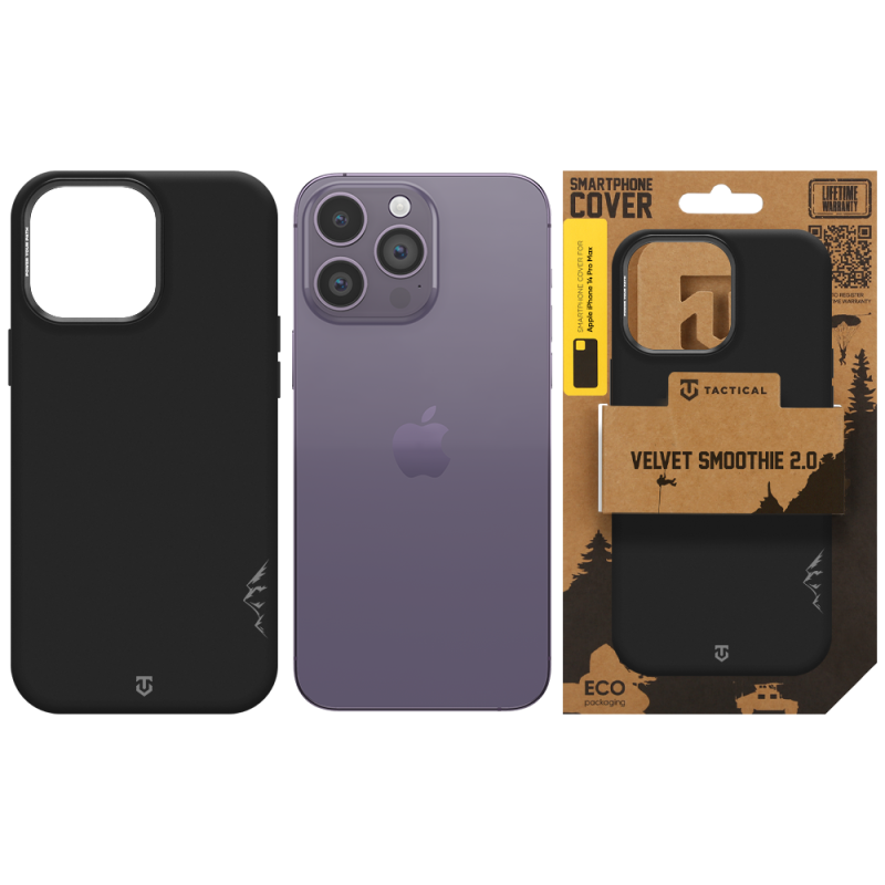 Tactical MagForce Velvet Smoothie 2.0 – puzdro pre Apple iPhone 14 Pro Max v farbe Asphalt