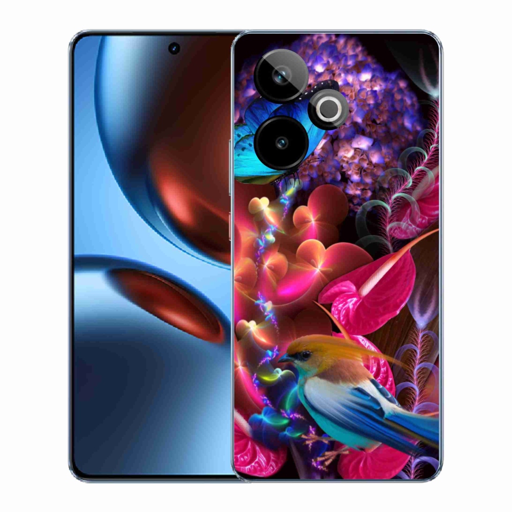 Gélový kryt mmCase na Realme GT 7 5G/GT 7T 5G - farebné kvety