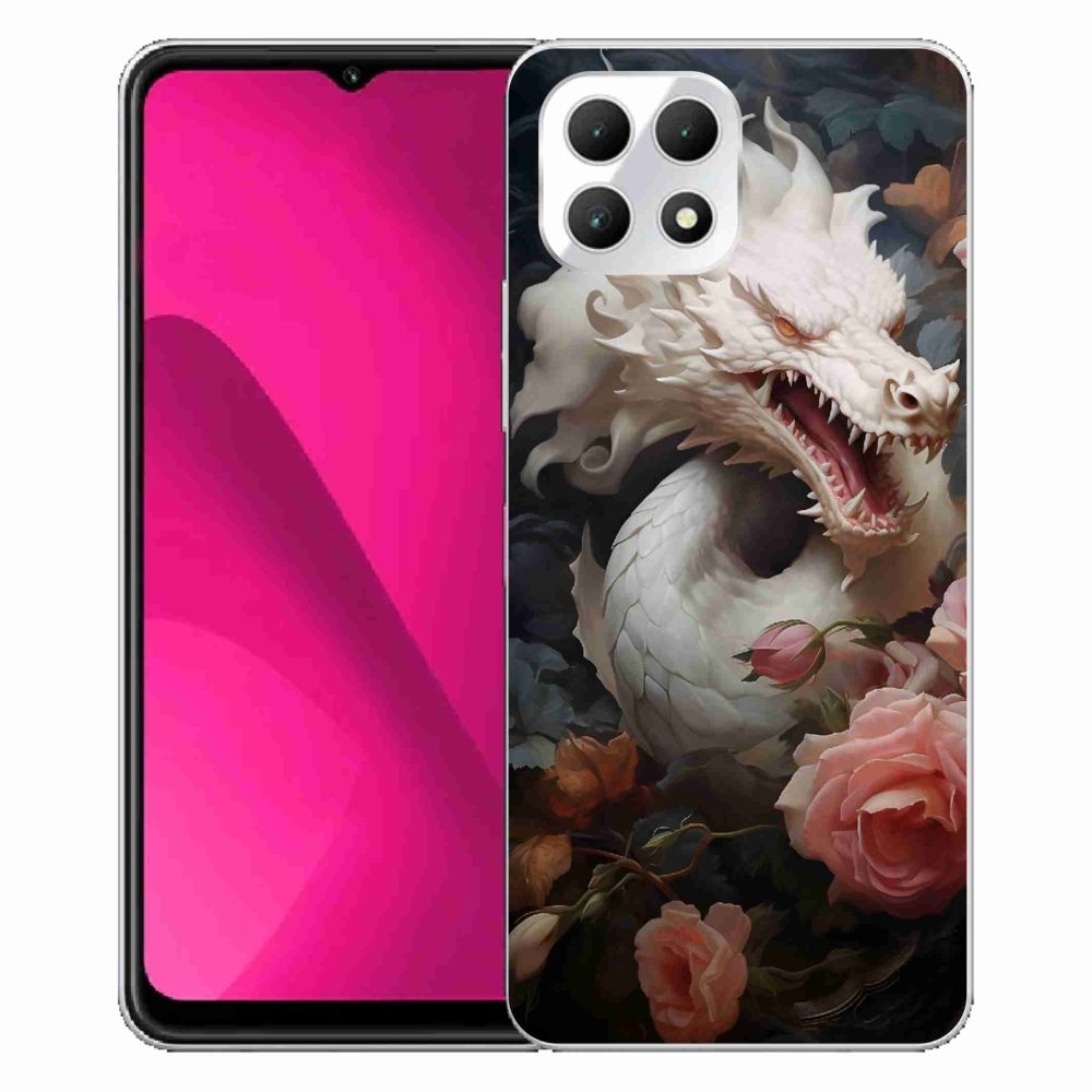 Gélový kryt mmCase na T-Mobile T Phone 2 - biely drak