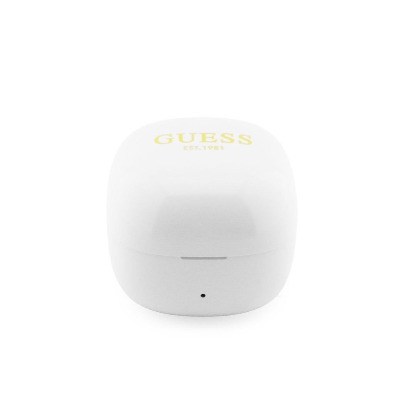 Bezdrôtové slúchadlá Guess Mini Classic Logo OWS, biele