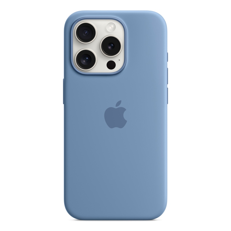 MT1L3FE/A Apple Silikónový Kryt vr. Magsafe pre iPhone 15 Pro Winter Blue