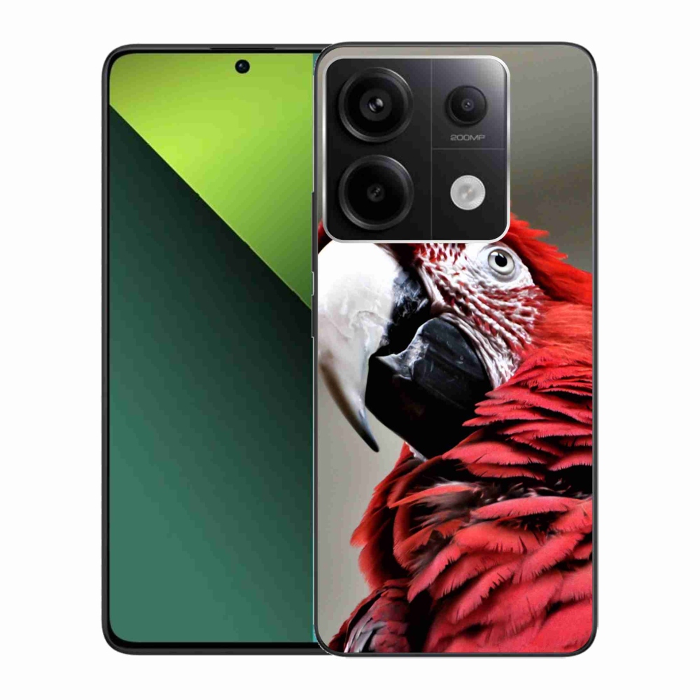Gélový obal mmCase na Xiaomi Redmi Note 13 Pro 5G/Poco X6 5G - papagáj ara červený