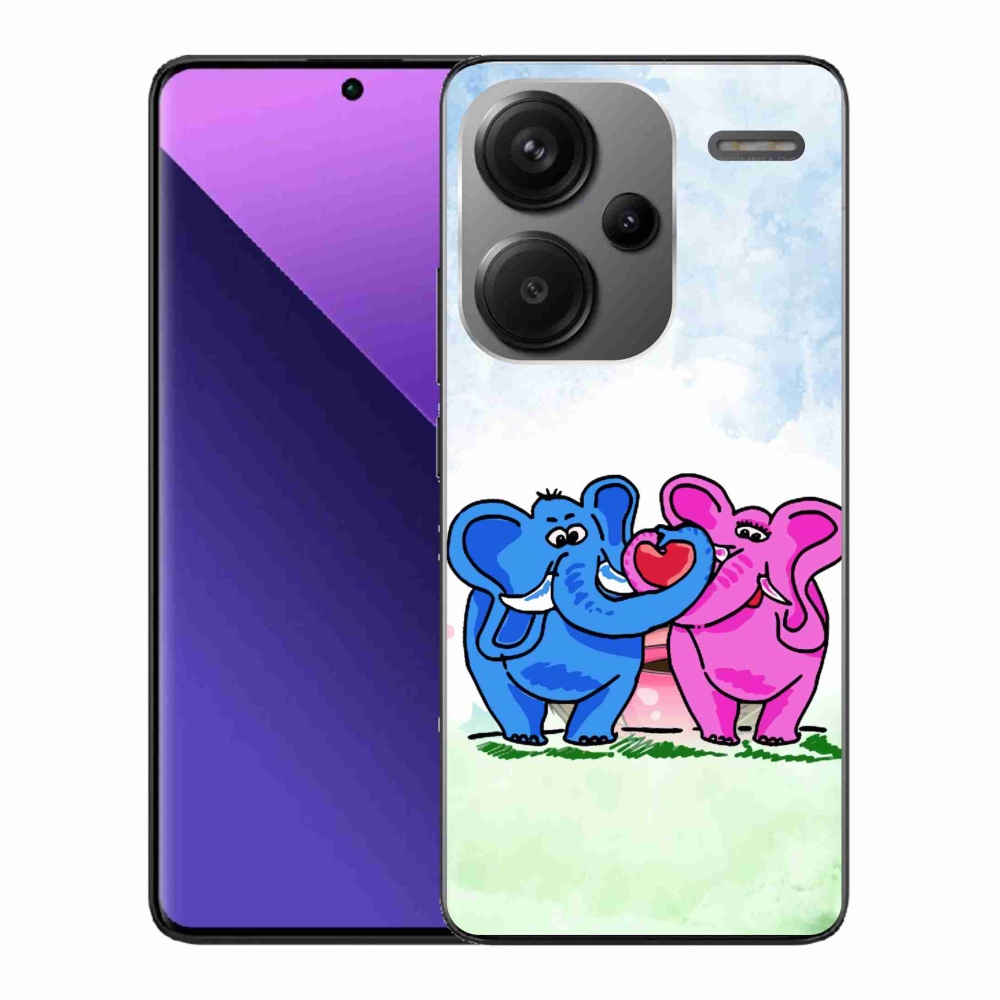 Gélový kryt mmCase na Xiaomi Redmi Note 13 Pro+ 5G - zamilovaní slony