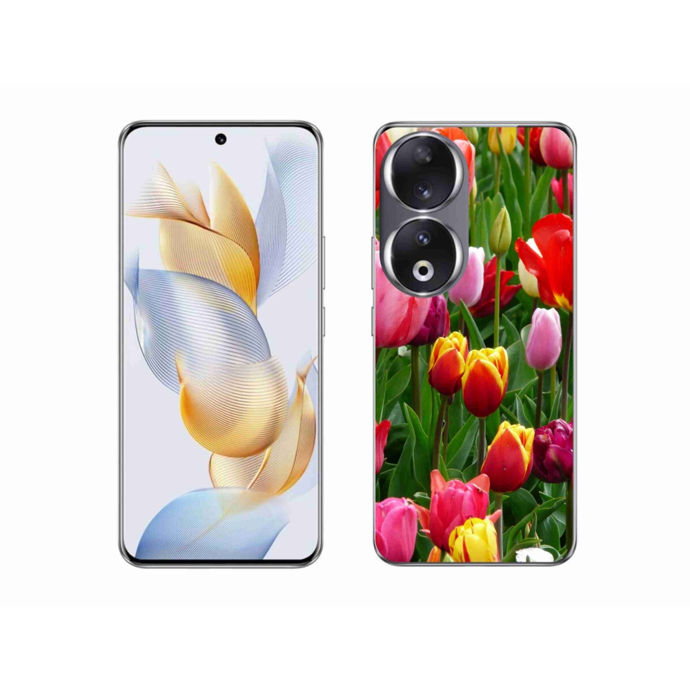 Gélový kryt mmCase na Honor 90 - tulipány