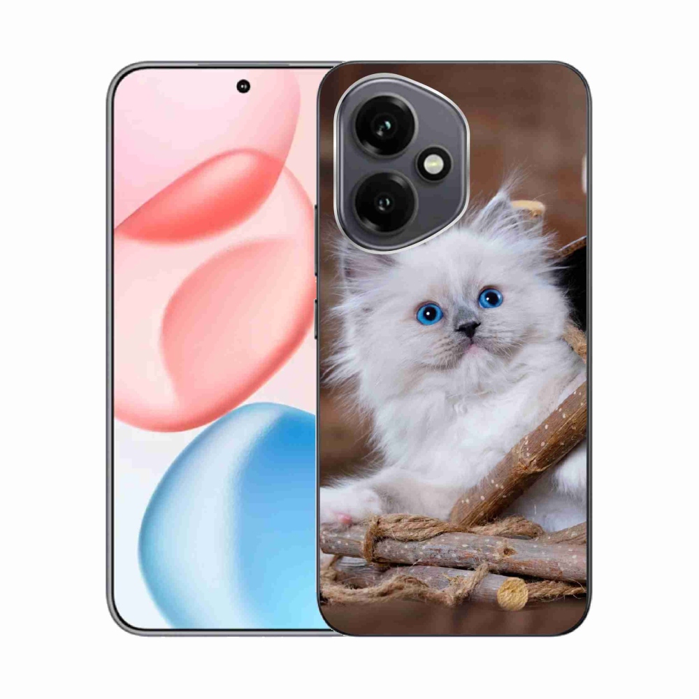 Gélový kryt mmCase na Honor 400 - biele mačiatko