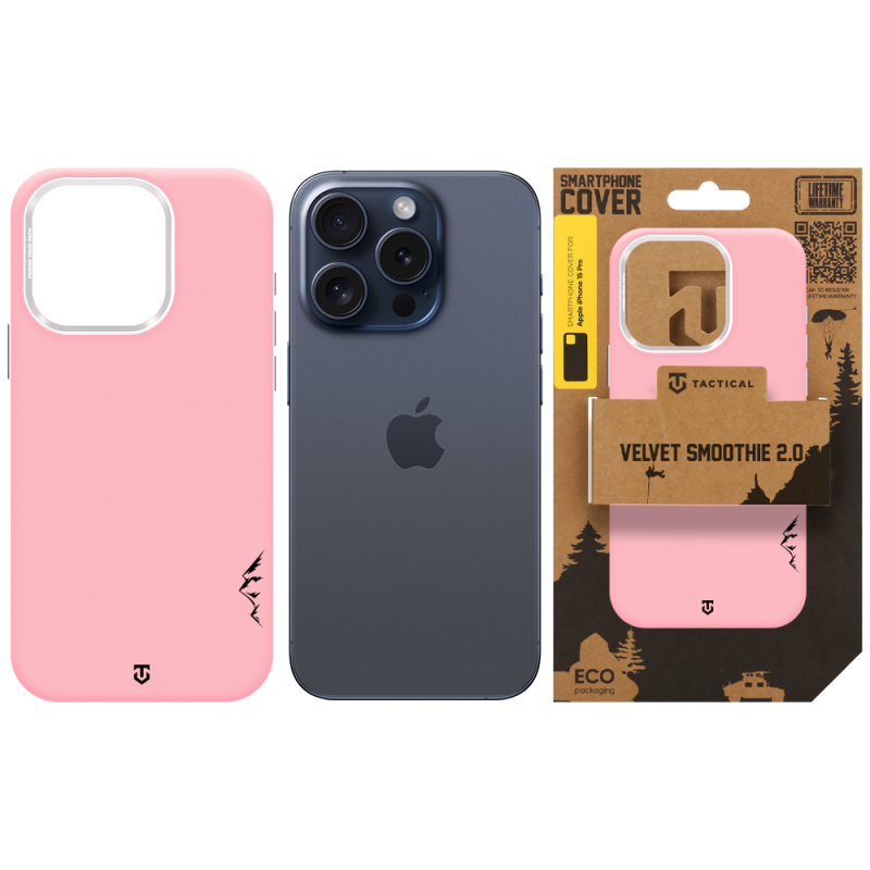 Tactical MagForce Velvet Smoothie 2.0 – puzdro pre Apple iPhone 15 Pro Pink Panther