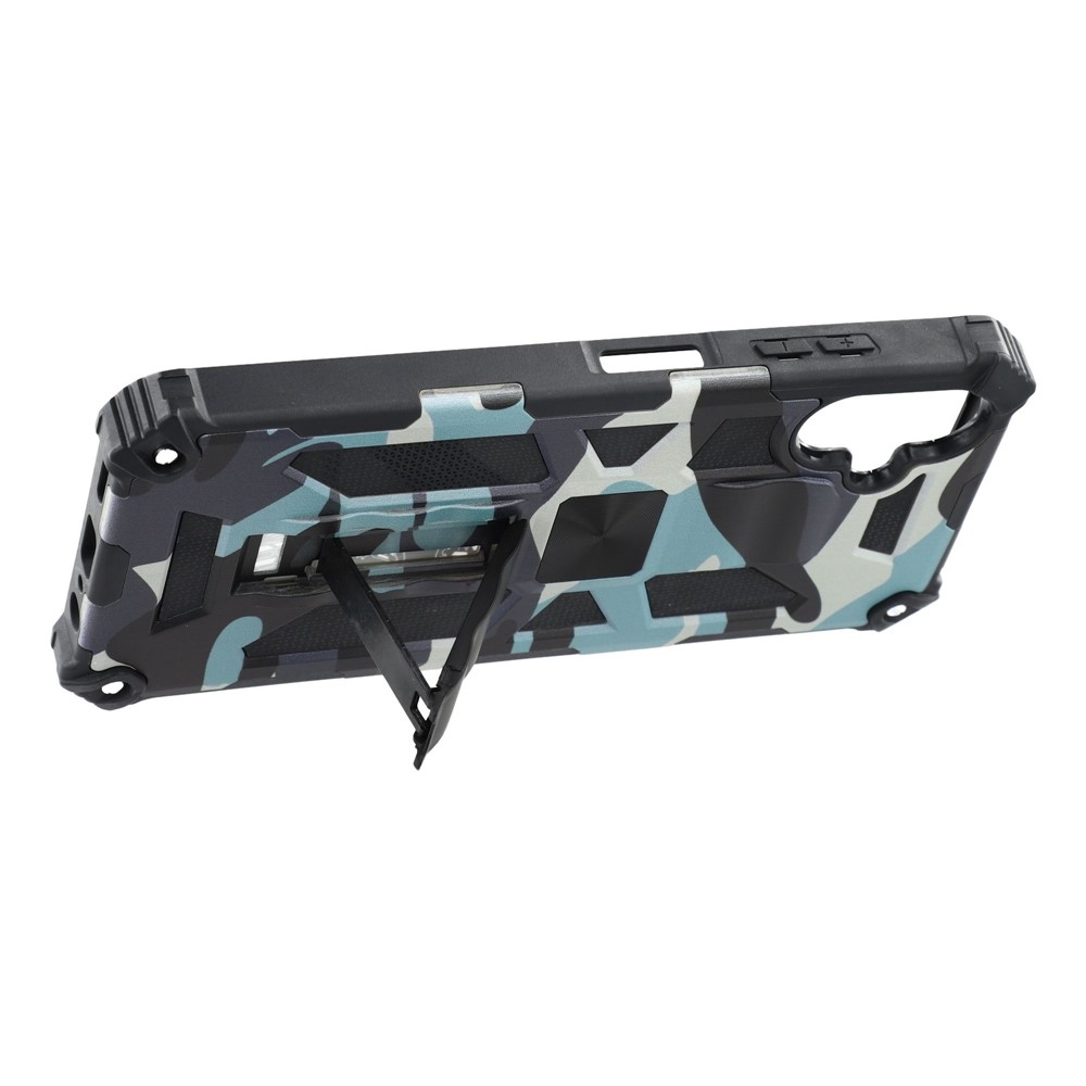 Camouflage odolný kryt na Samsung Galaxy A07 4G - svetlomodrý