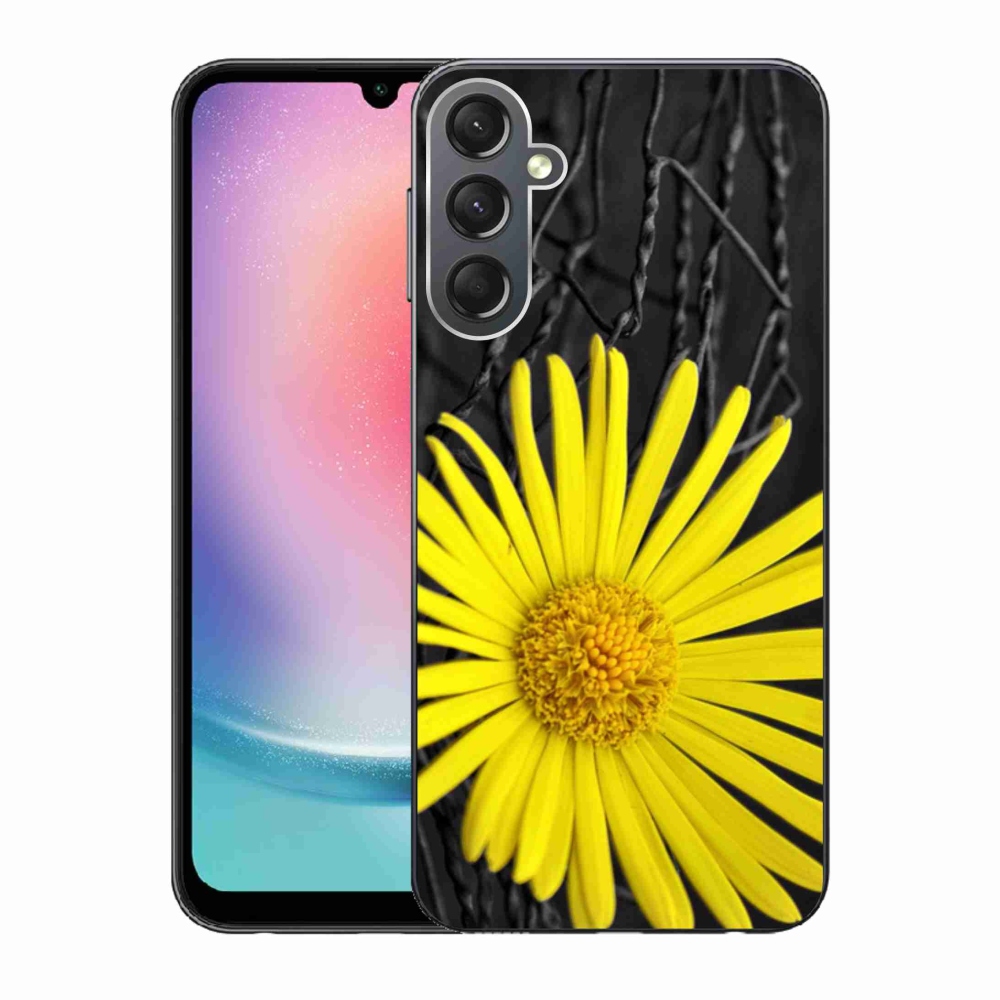 Gélový kryt mmCase na Samsung Galaxy A24 - žltá kvetina