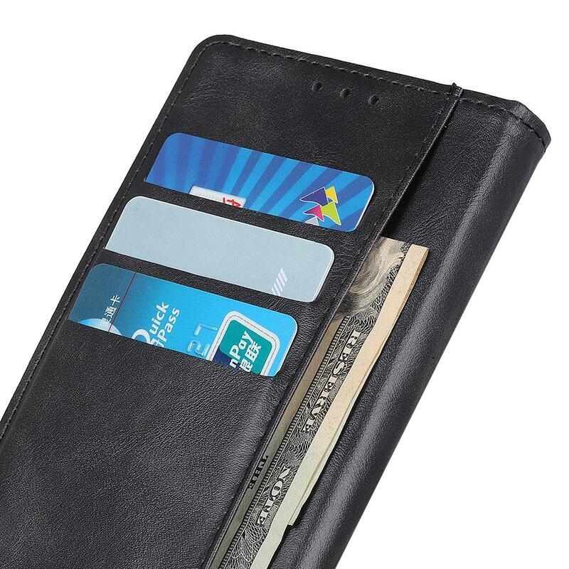 Brass PU kožené peňaženkové púzdro na mobil Oppo Reno 5 Z 5G - čierne