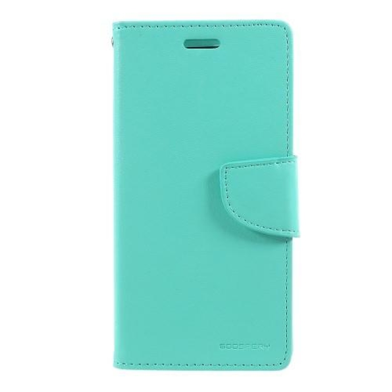 BravoDiary PU kožené zapínacie púzdro na iPhone X - cyan