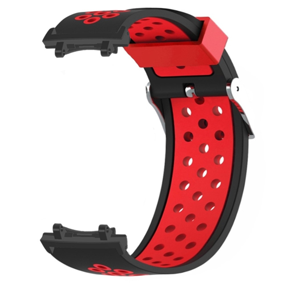 Breath silikónový remienok na Amazfit T-Rex 3 - čierny/červený