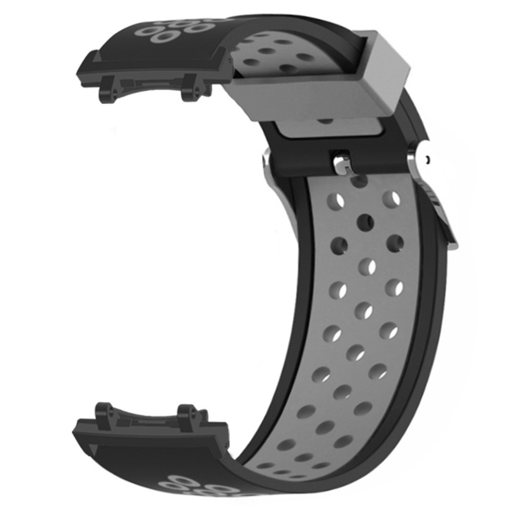 Breath silikónový remienok na Amazfit T-Rex 3 - čierny/sivý