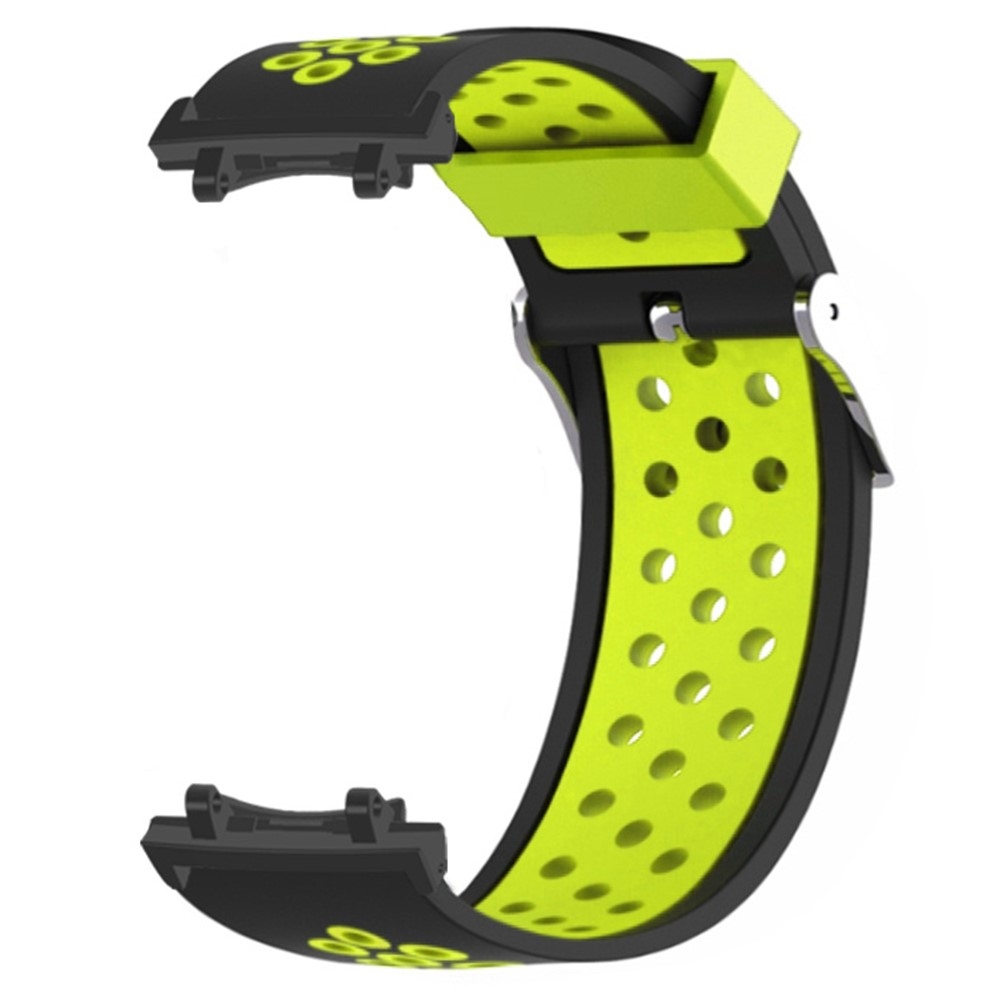Breath silikónový remienok na Amazfit T-Rex 3 - čierny/zelený