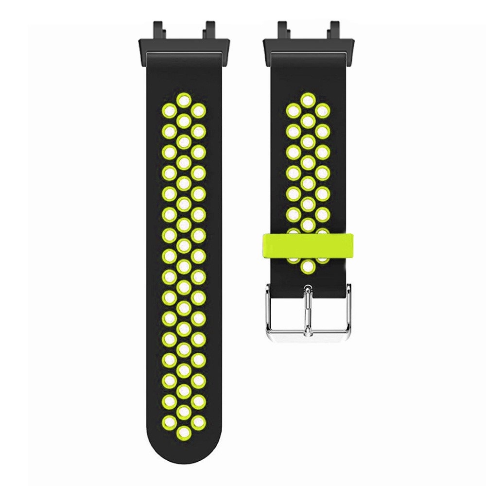 Breath silikónový remienok na Amazfit T-Rex 3 - čierny/zelený
