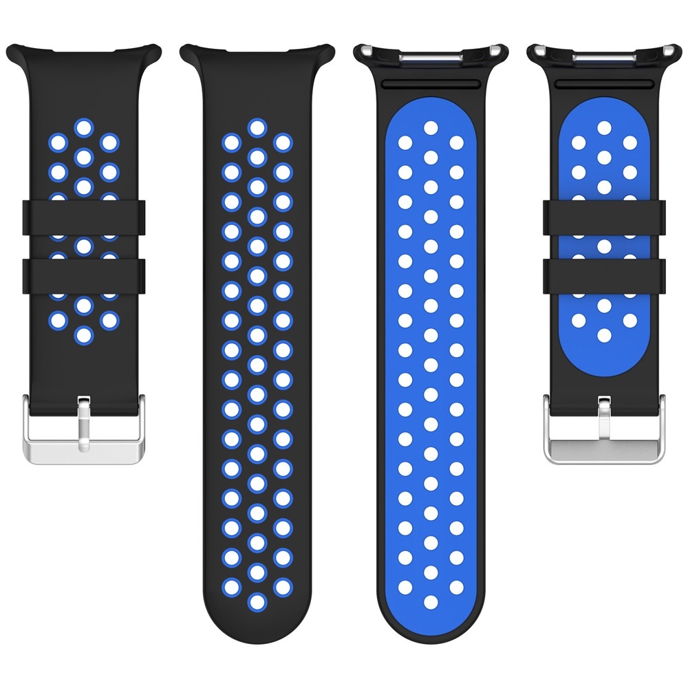 Breath silikónový remienok na Samsung Galaxy Watch Ultra (2025) 47mm - čierny/modrý
