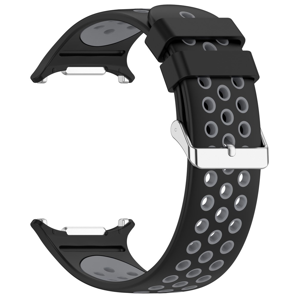 Breath silikónový remienok na Samsung Galaxy Watch Ultra (2025) 47mm - čierny / sivý