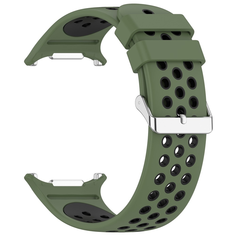 Breath silikónový remienok na Samsung Galaxy Watch Ultra (2025) 47mm - zelený/čierny