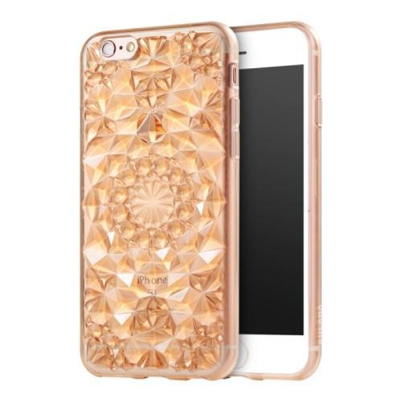 Brúsený 3D gélový obal na iPhone 6s a 6 -zlatý