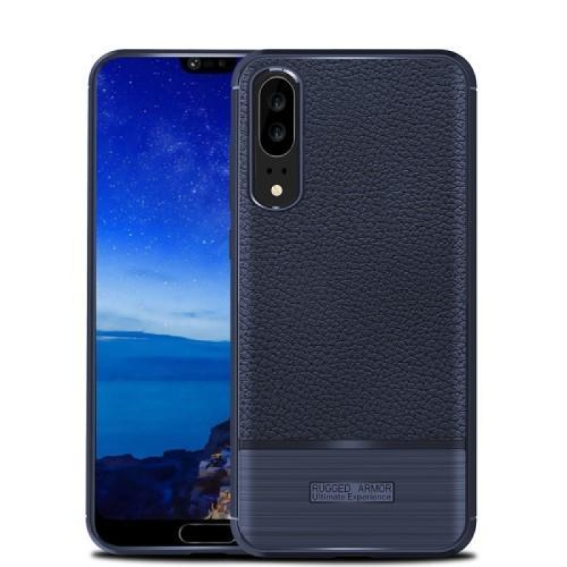 Brushed odolný obal na mobil Huawei P20 - tmavomodrý