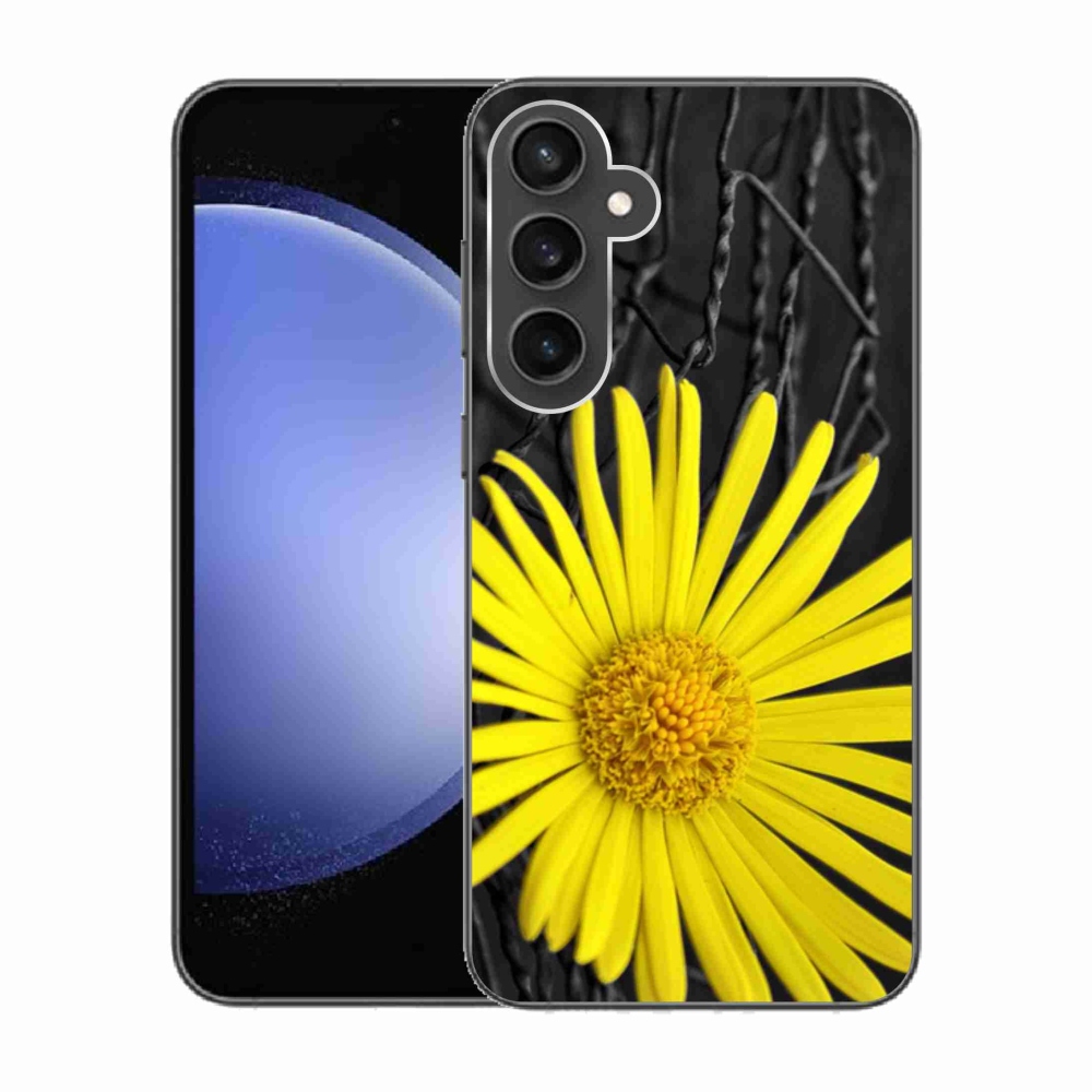 Gélový kryt mmCase na Samsung Galaxy S23 FE - žltý kvet
