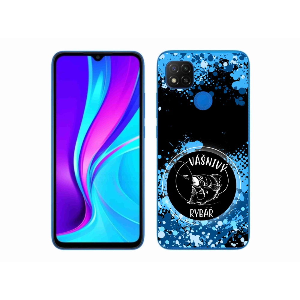 Gélový kryt mmCase na Xiaomi Redmi 9C - vášnivý rybár čierne pozadie