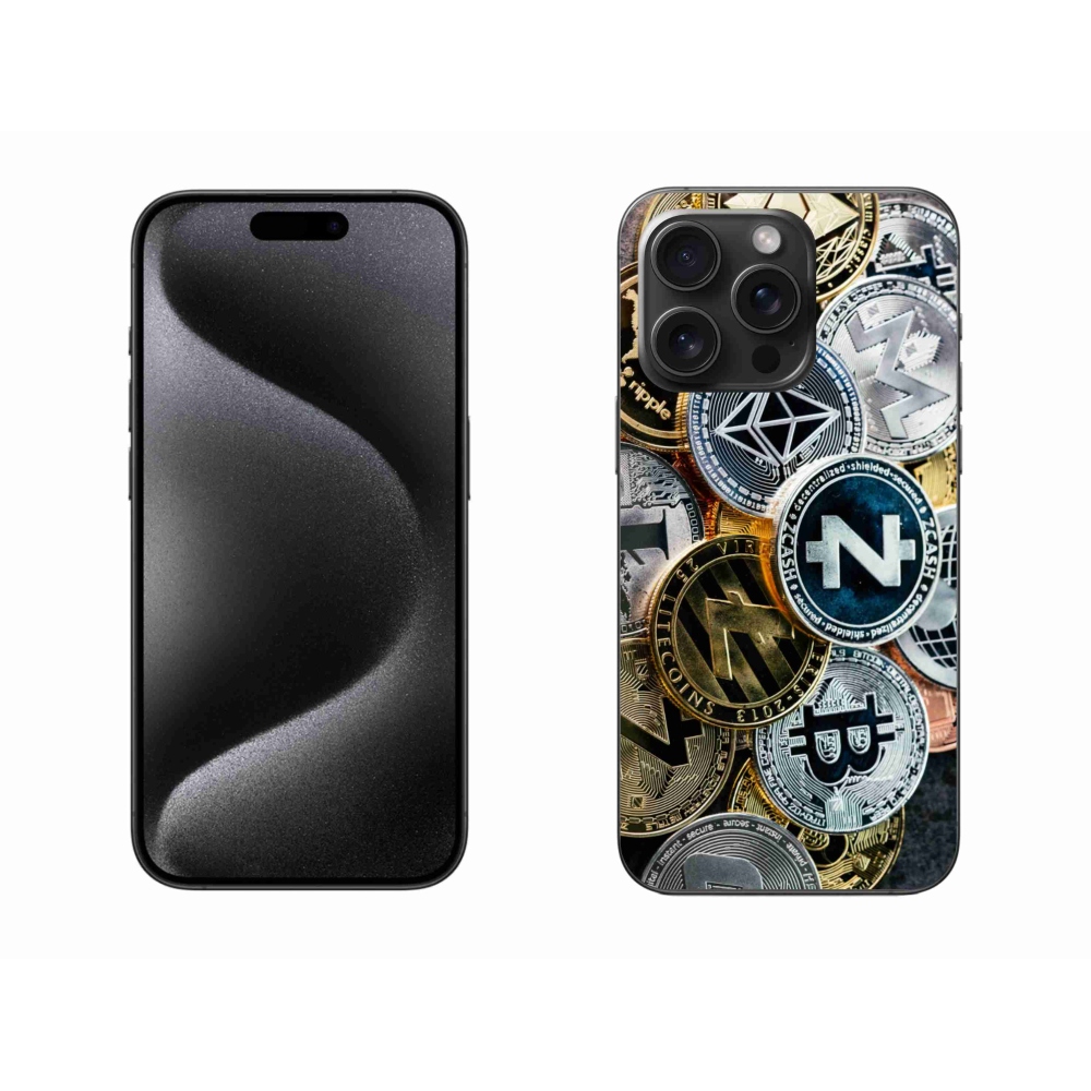 Gélový kryt mmCase na iPhone 15 Pro Max - kryptomeny