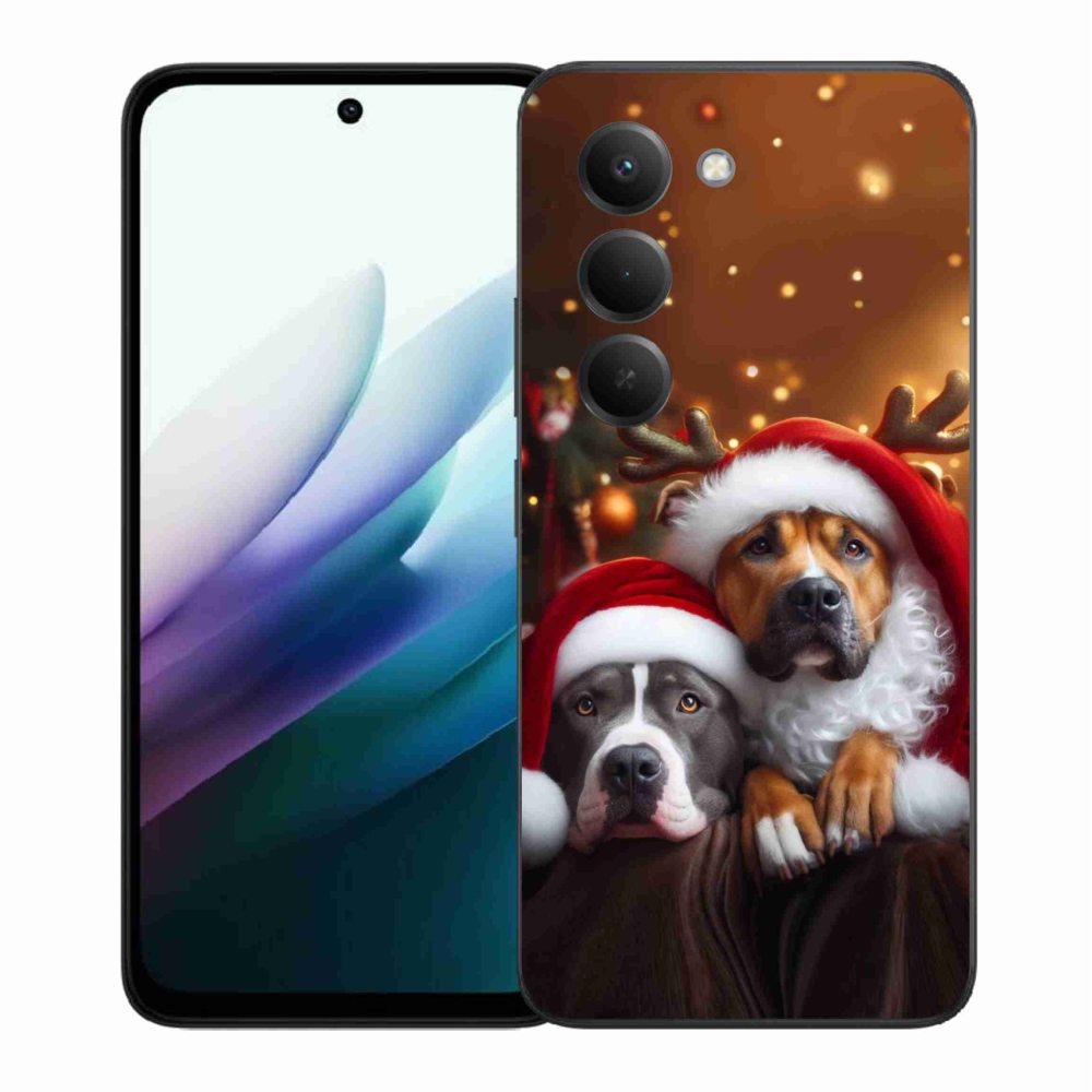 Gélový kryt mmCase na Xiaomi Redmi 15 4G/5G (171mm) - vianočné psy