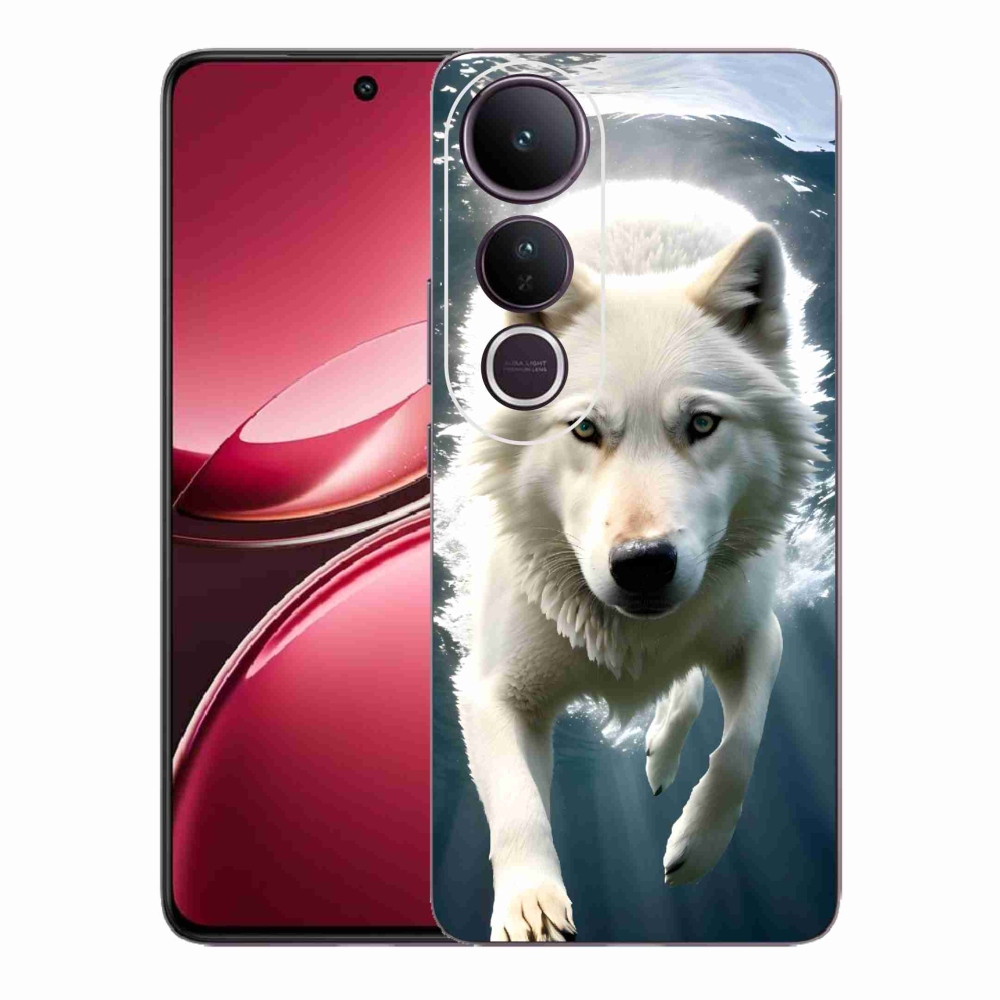 Gélový kryt mmCase na Vivo V50 Lite 4G/5G - biely vlk
