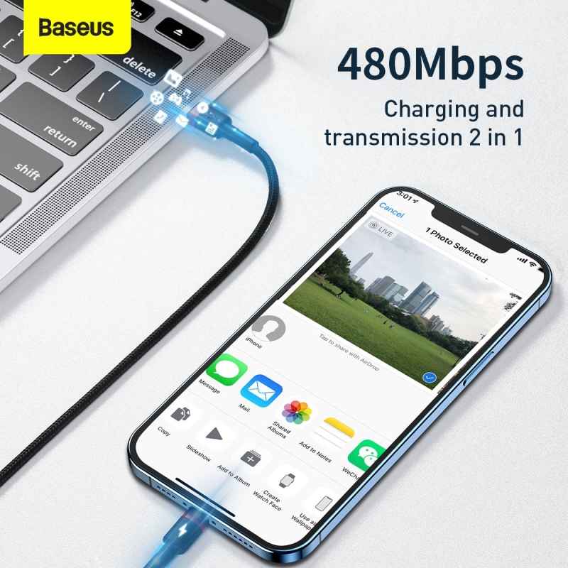 Baseus Cafule Dátový Kábel USB-C - Lighting 20W 1m Red/Black