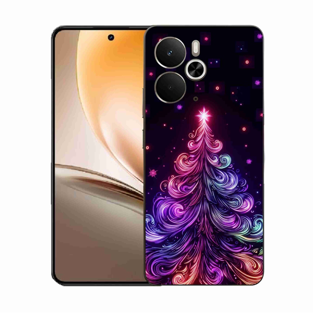 Gélový kryt mmCase na Realme 14 5G - neónový vianočný stromček 1