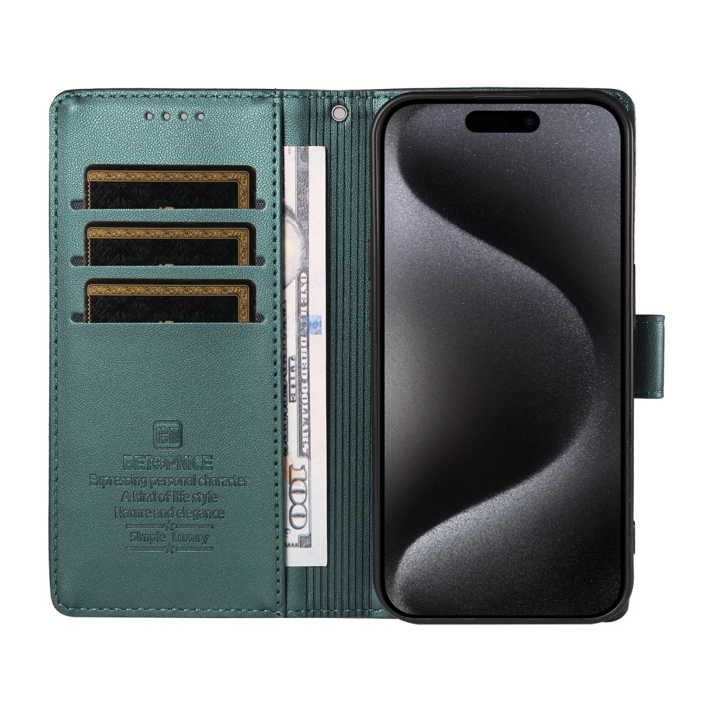 BTP knižkové púzdro na iPhone 18 Pro Max/17 Pro Max - zelené