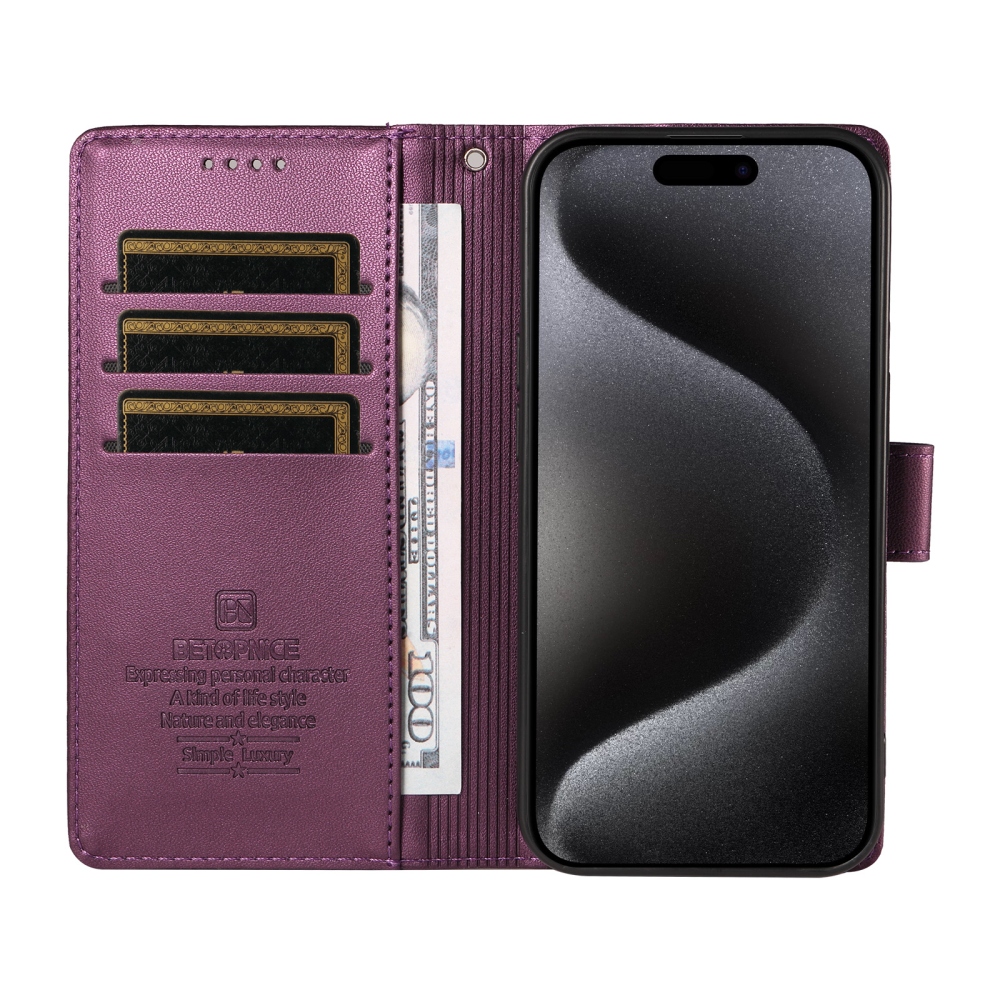 BTP knižkové puzdro na Vivo V70 Lite 5G - fialové