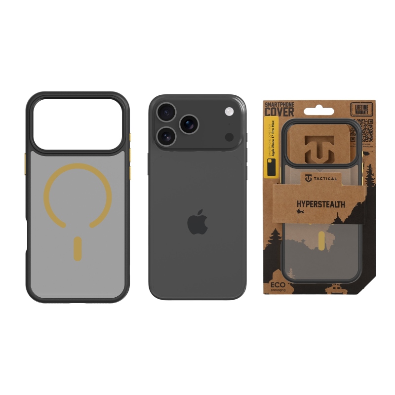 Taktický kryt MagForce Hyperstealth 2.0 pre iPhone 17 Pro Max Black/Yellow