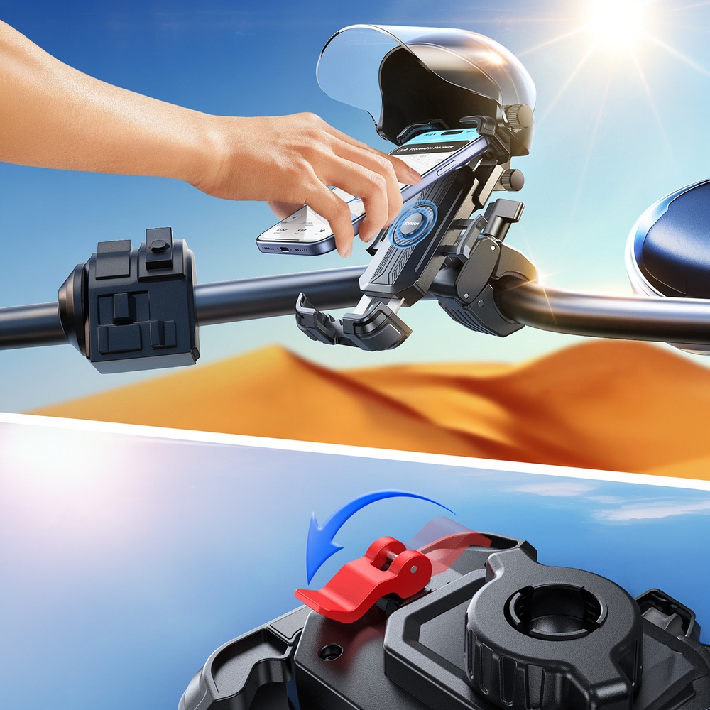 Držiak na bicykel a motorku Joyroom JR-ZS526 so slnečnou clonou – čierny