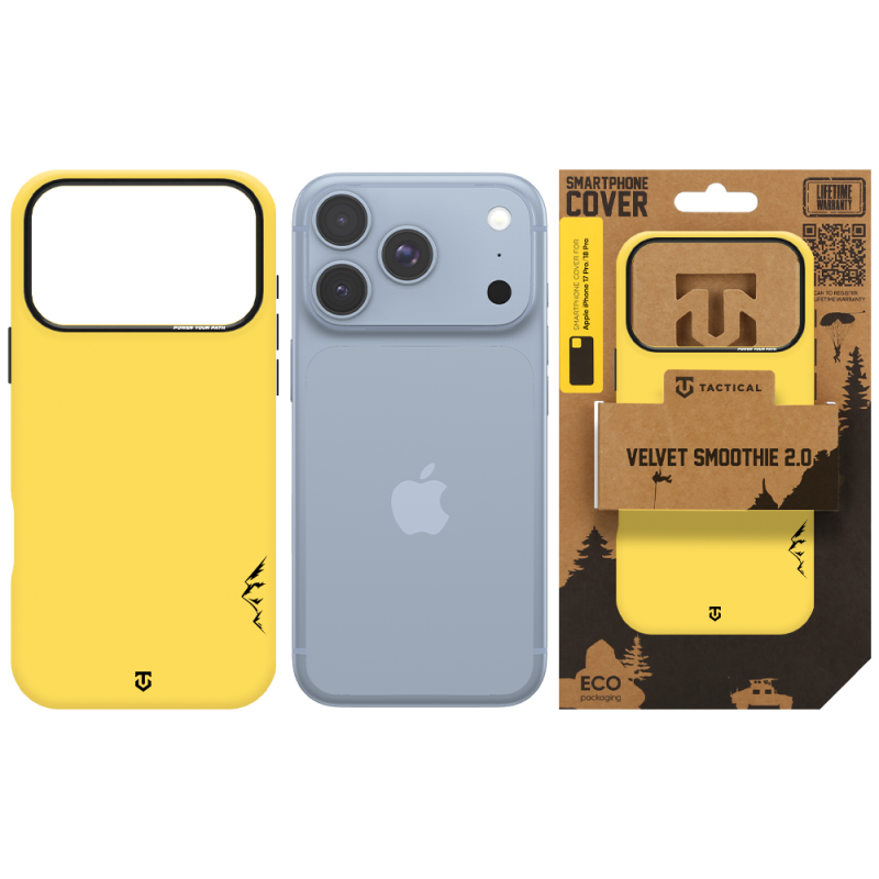 Tactical MagForce Velvet Smoothie 2.0 – puzdro pre Apple iPhone 18 Pro/17 Pro v farbe Banana