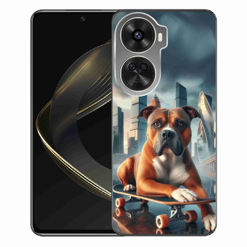 Gélový kryt mmCase na Huawei Nova 12 SE - pes na skateboarde