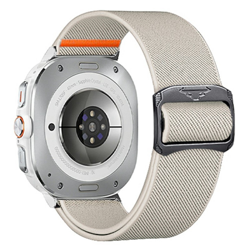 Bull nylonový elastický remienok na Samsung Galaxy Watch Ultra (2025) 47mm - béžový