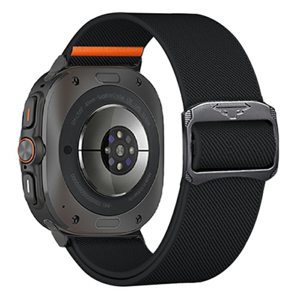 Bull nylonový elastický remienok na Samsung Galaxy Watch Ultra (2025) 47mm - čierny