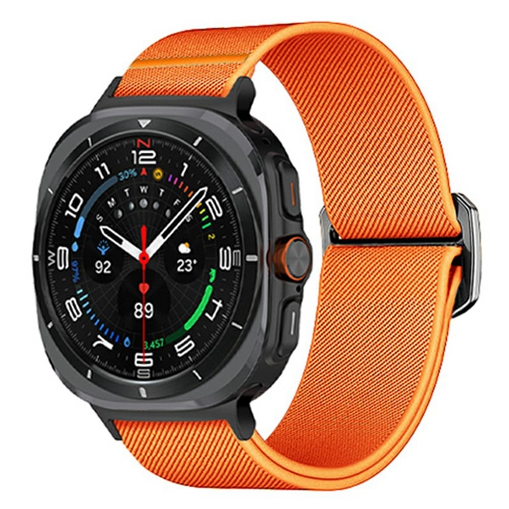 Bull nylonový elastický remienok na Samsung Galaxy Watch Ultra (2025) 47mm - oranžový