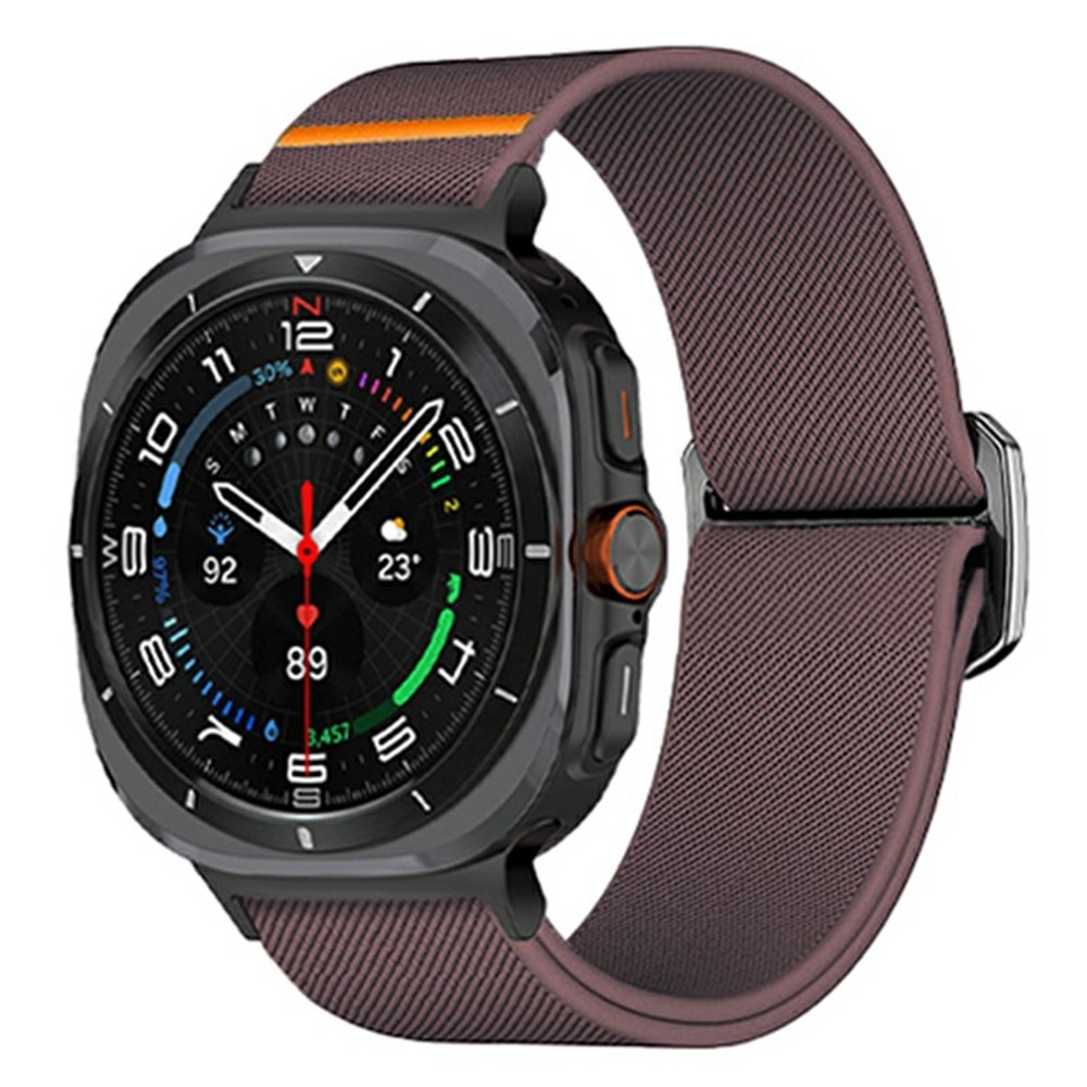 Bull nylonový elastický remienok na Samsung Galaxy Watch Ultra (2025) 47mm - vínový