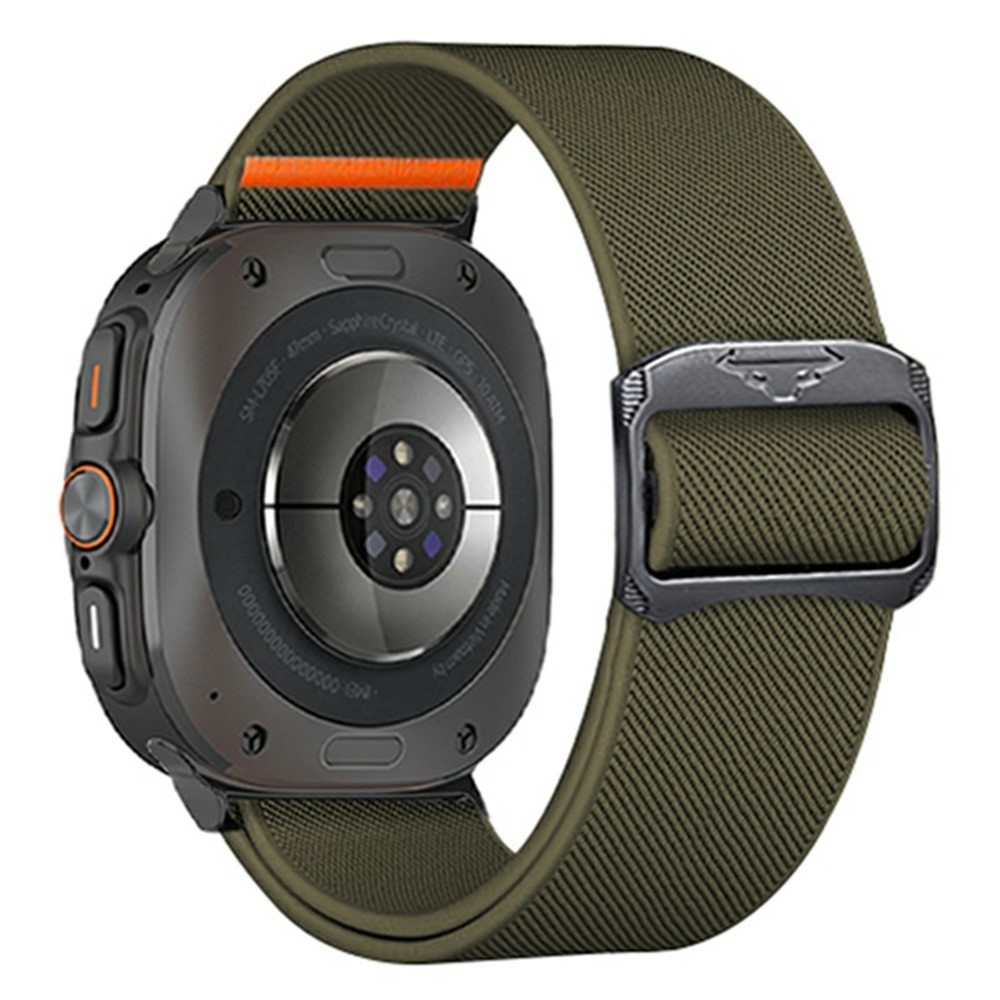 Bull nylonový elastický remienok na Samsung Galaxy Watch Ultra (2025) 47mm - zelený