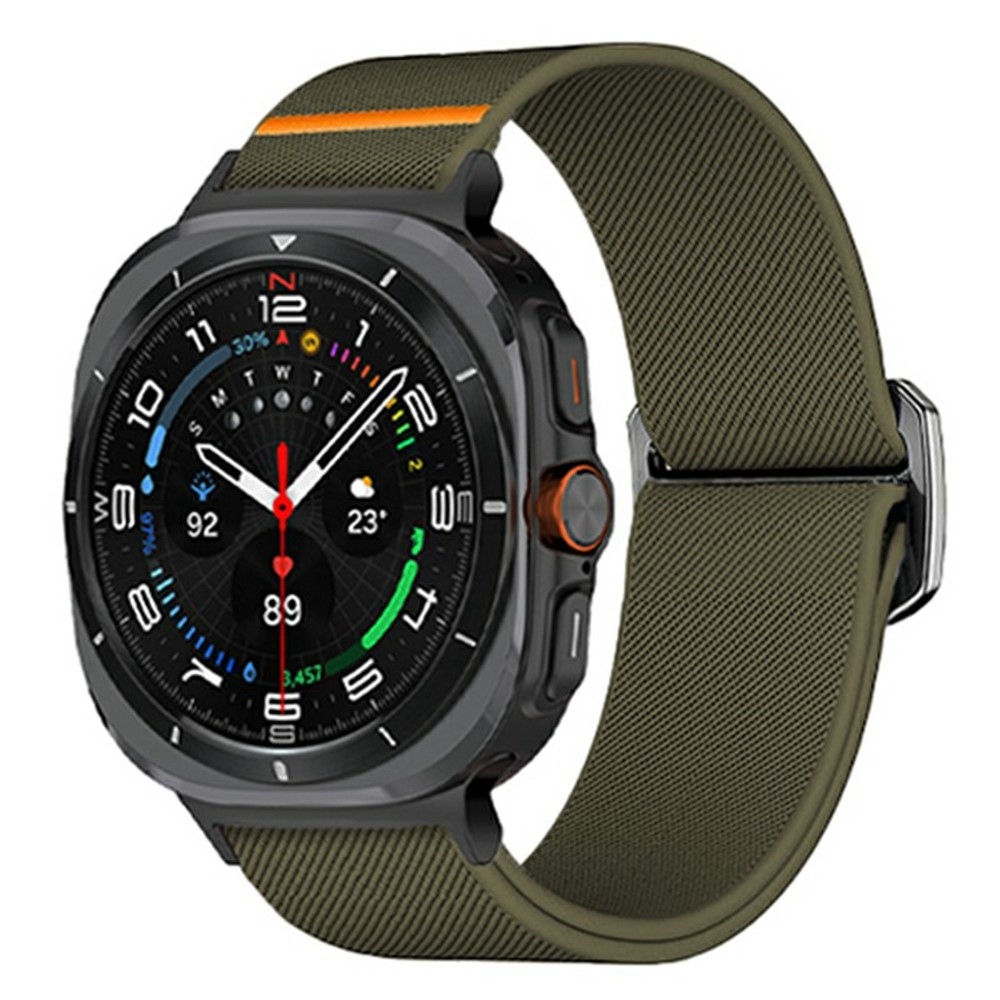 Bull nylonový elastický remienok na Samsung Galaxy Watch Ultra (2025) 47mm - zelený