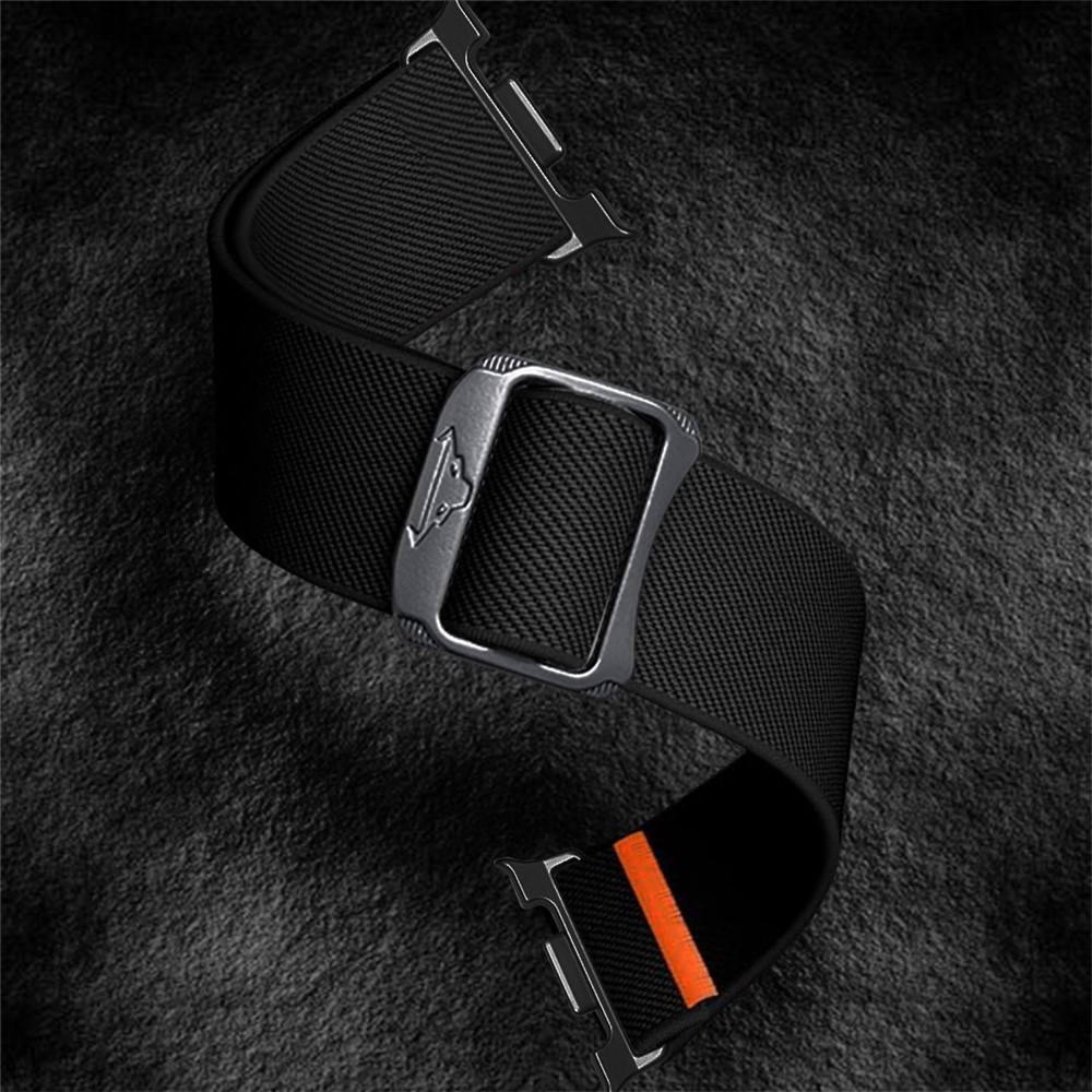 Bull nylonový elastický remienok na Samsung Galaxy Watch8 Classic 46mm/Watch8 44mm/40mm - čierny
